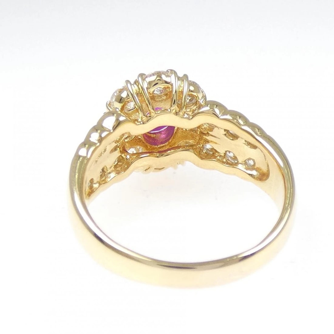 18K YELLOW GOLD RUBY RING - 3