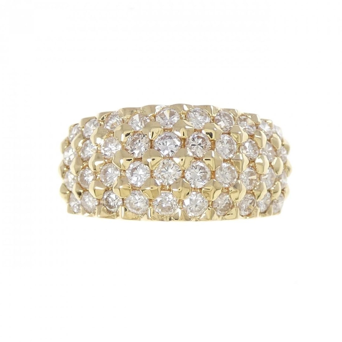 K18YG DIAMOND RING: K18YG Diamond Ring Brand: Unbranded Type/Style: Ring Material: K18YG, Color: Yellow gold Size: 6.5 (US size) Accessories: None Accessories Notice: When purchasing pre-owned goods, please refer to the