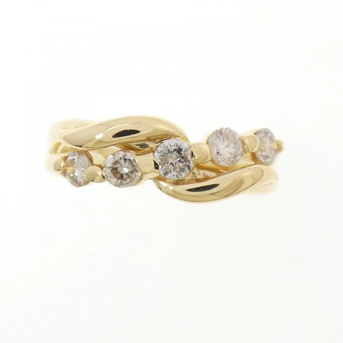 K18YG DIAMOND RING - 2