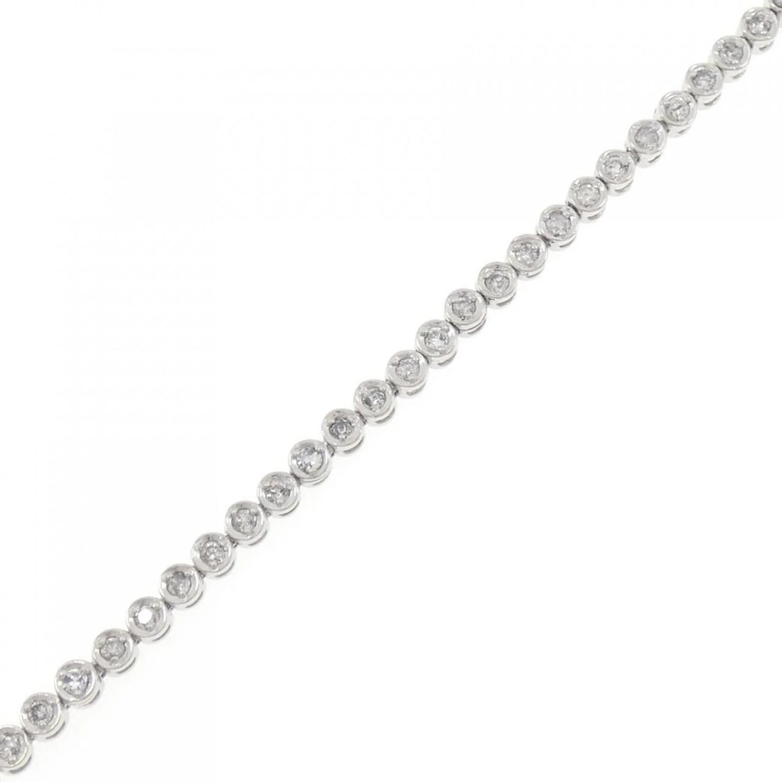 PT900 DIAMOND BRACELET: PT900 Diamond Bracelet Brand: Unbranded Type/Style: Diamond Bracelet Material: PT900, Color: Silver Size: 18cmActual Size Max width approx.: 3.1mm Accessories: None Accessories Notice: When