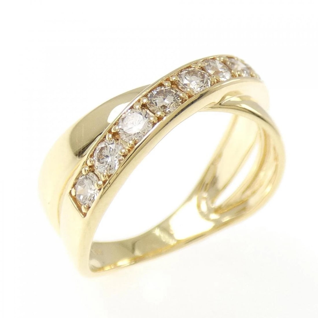 K18YG DIAMOND RING: K18YG Diamond Ring Brand: Unbranded Type/Style: Diamond Ring Material: 18K Yellow Gold, Color: Yellow Gold Size: US 5 3/4 Accessories: None Accessories Notice: When purchasing pre-owned goods, please