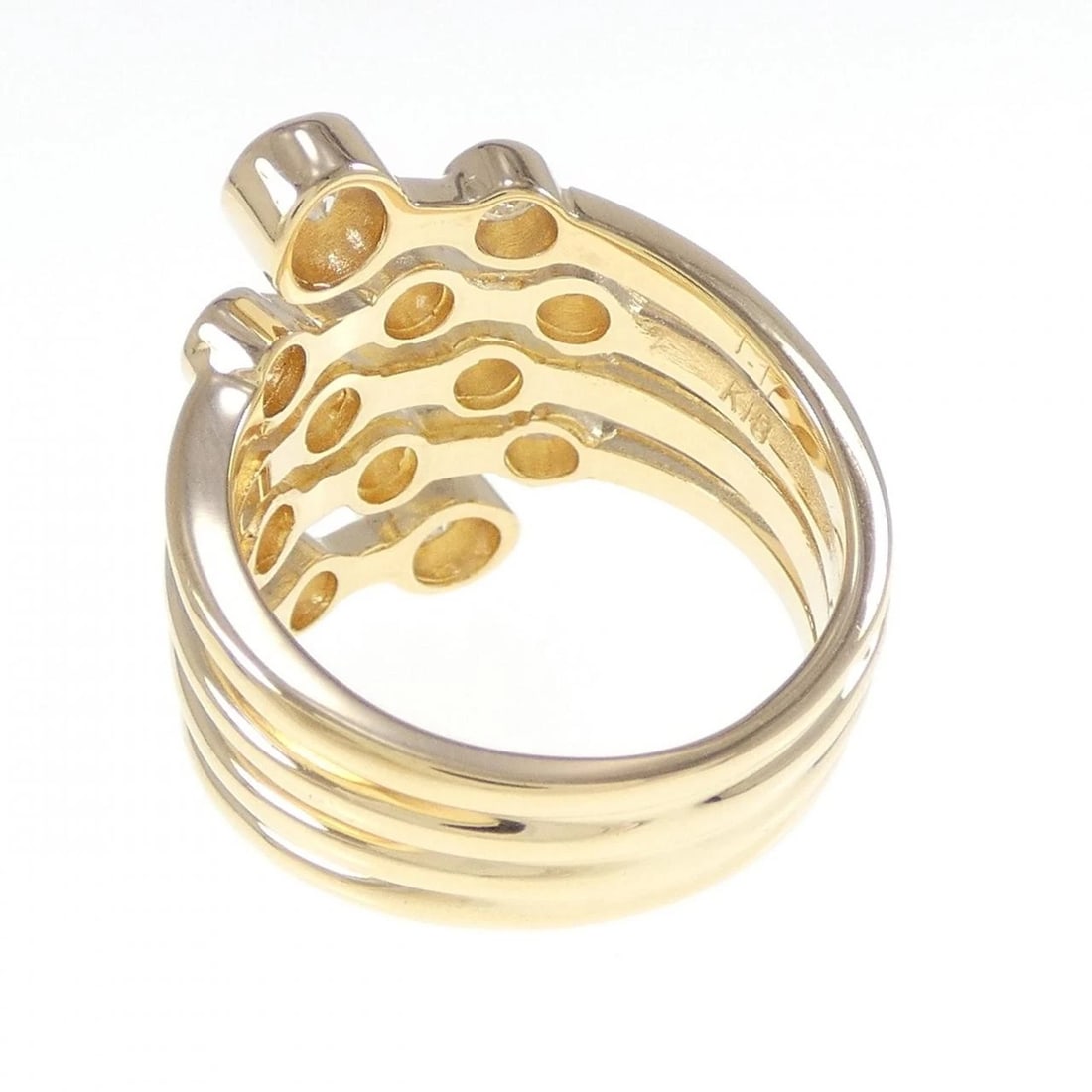 K18YG DIAMOND RING - 3