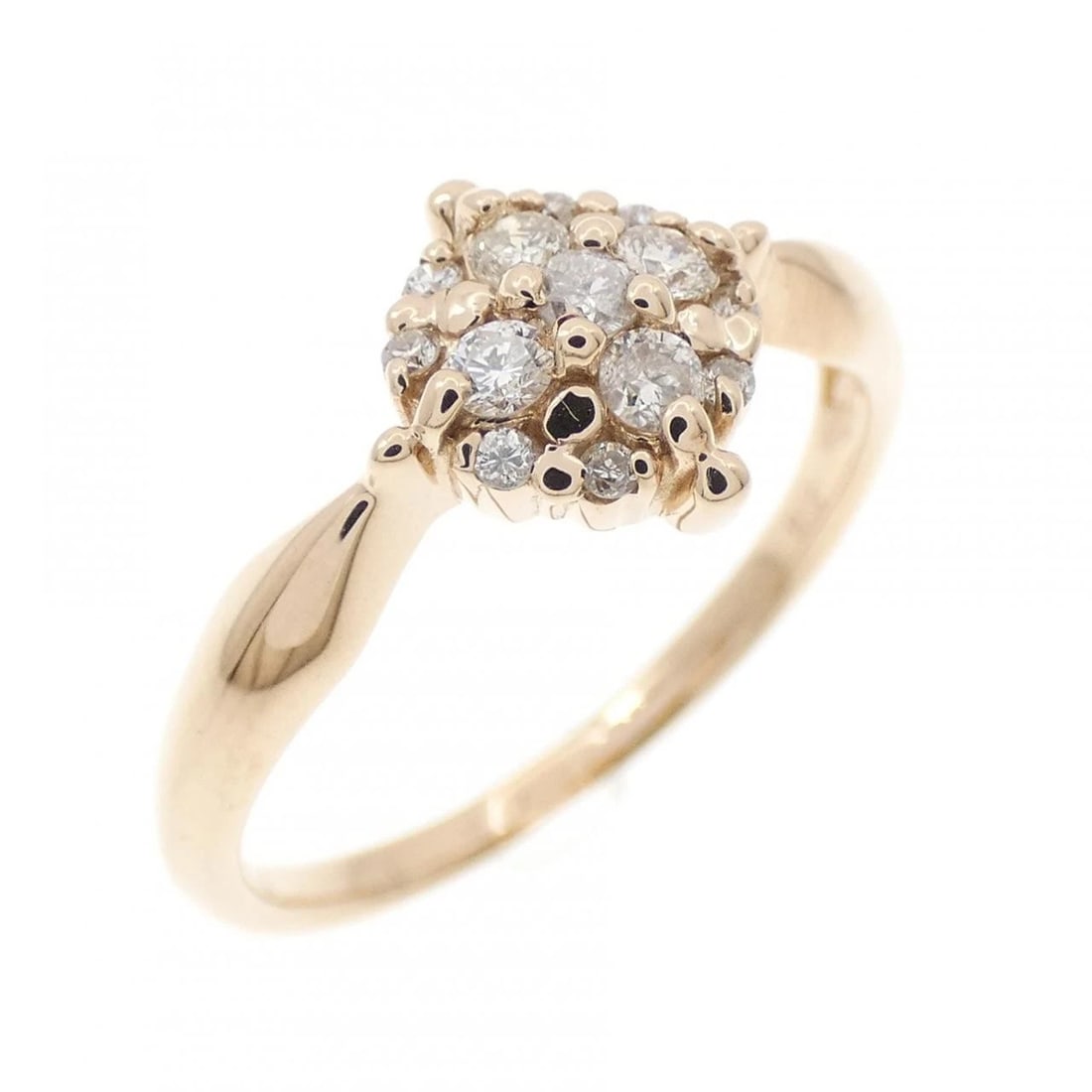 K18PG DIAMOND RING: K18PG Diamond Ring Brand: Unbranded Type/Style: Diamond Ring Material: K18PG, Color: pink Gold Size: US 6 1/4 Accessories: None Accessories Notice: When purchasing pre-owned goods, please refer to