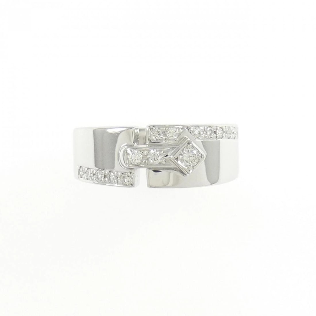 750WG DIAMOND RING: 750WG Diamond Ring Brand: Unbranded Type/Style: Diamond ring Material: 750WG, Color: White gold Size: US 5 1/4 Accessories: None Accessories Notice: When purchasing pre-owned goods, please refer to