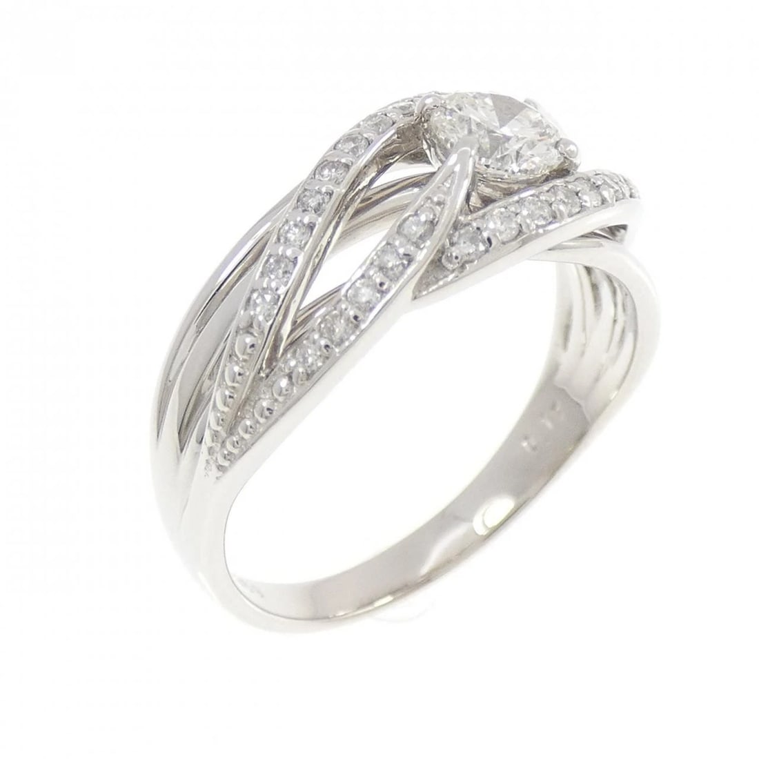 PT900 DIAMOND RING: PT900 Diamond Ring Brand: Unbranded Type/Style: Diamond Ring Material: PT900, Color: Silver Size: US 6 Accessories: None Accessories Notice: When purchasing pre-owned goods, please refer t