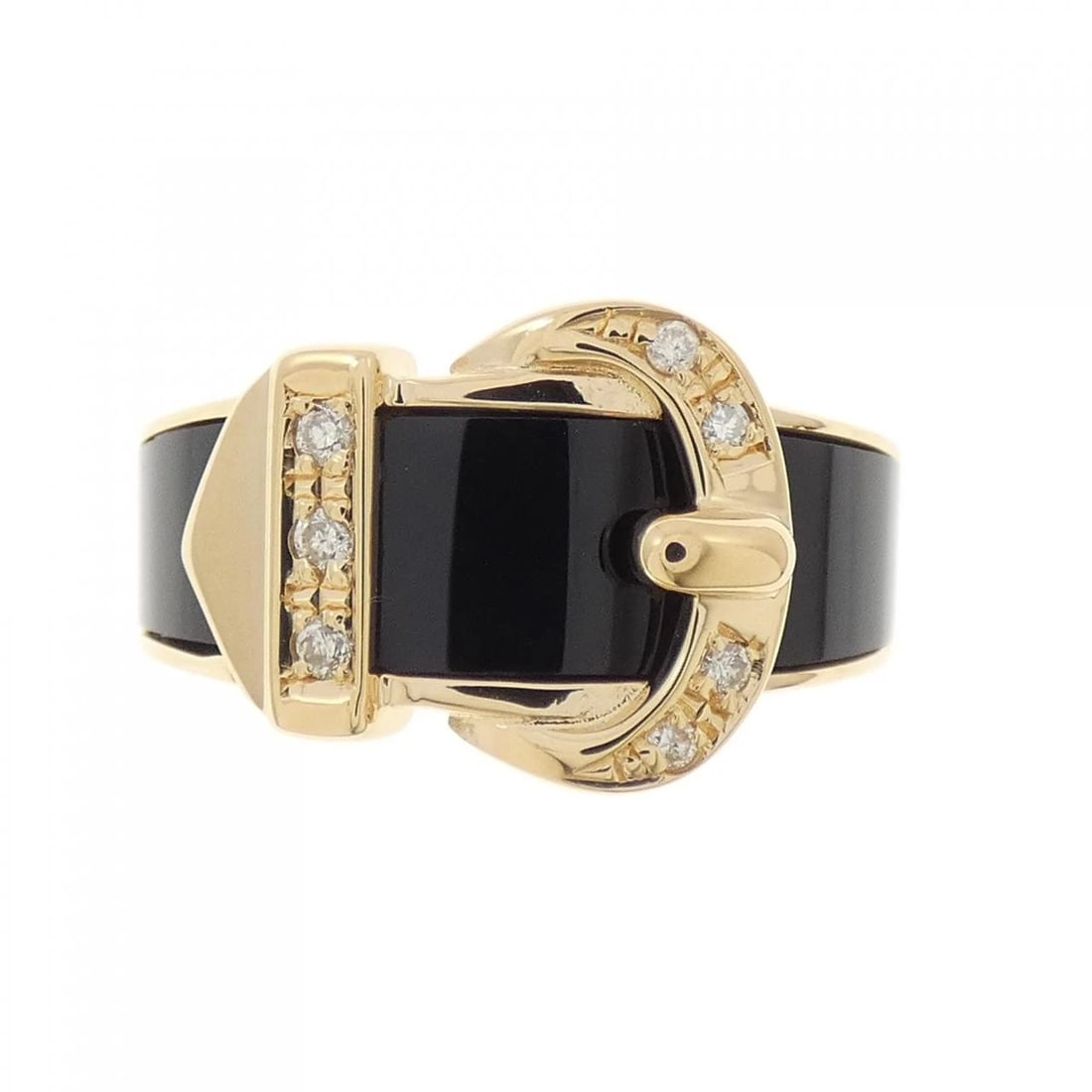 K18YG ONYX RING - 2