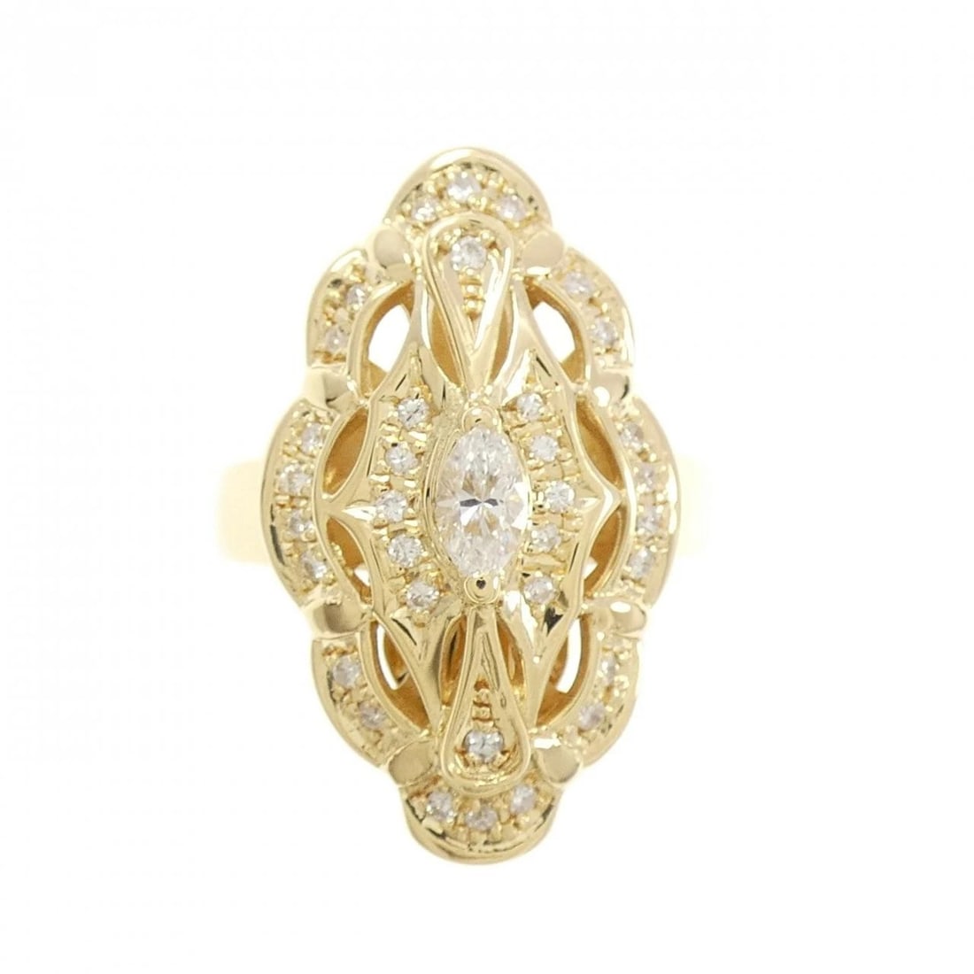 K18YG DIAMOND RING - 2