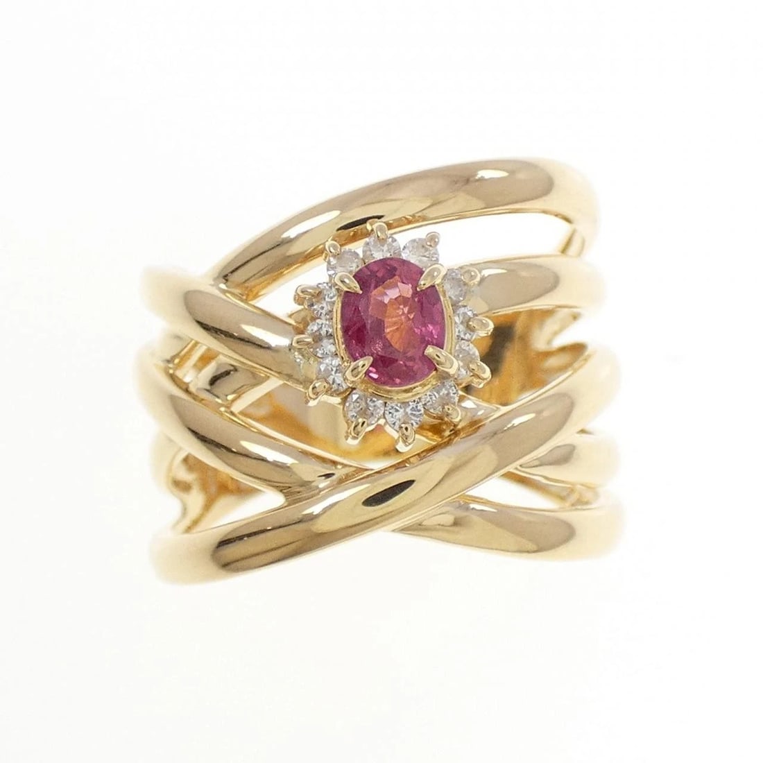 K18YG RUBY RING - 2