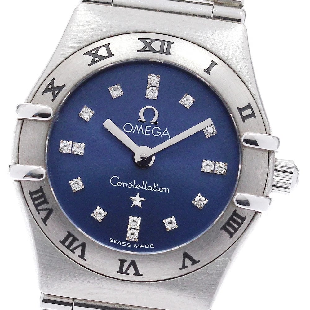 OMEGA CONSTELLATION MINI CINDY CRAWFORD LIMITED QUARTZ WATCH: OMEGA Constellation Mini Cindy Crawford Limited Quartz Watch Brand: OMEGA Type/Style: Wristwatch Material: Band Material Stainless Steel, Case Material Stainless Steel Color: Dial Color blue Size: Cas