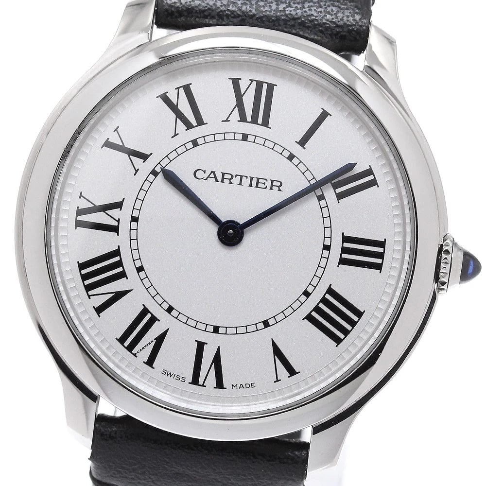 CARTIER RONDEMAST DE CARTIER ONLINE ONLY QUARTZ WATCH: CARTIER Rondemast de Cartier Online only Quartz Watch Brand: CARTIER Type/Style: Wristwatch Material: Band Material leather, Case Material Stainless Steel Color: Dial Color Silver Size: Case Size Abou