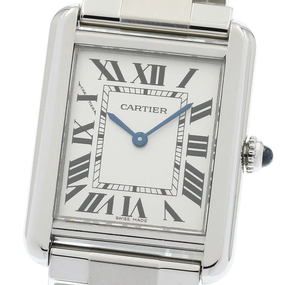 CARTIER TANK SOLO SM SILVER DIAL QUARTZ WATCH: CARTIER Tank solo SM Silver Dial Quartz Watch Brand: CARTIER Type/Style: Wristwatch Material: Band Material Stainless Steel, Case Material Stainless Steel Color: Dial Color Silver Size: Case Size Abou