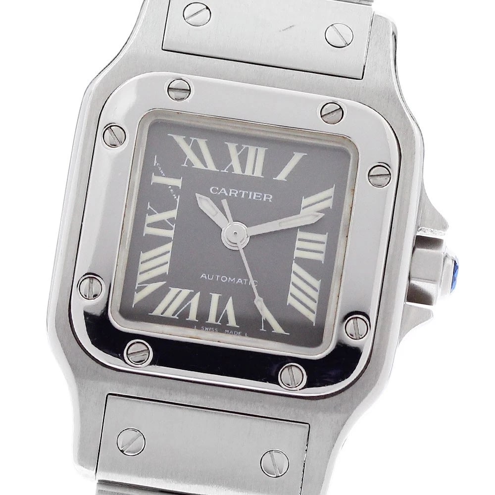 CARTIER SANTOS GALBEE SM LIMITED EDITION AUTOMATIC WATCH: CARTIER Santos Galbee SM Limited Edition Automatic Watch Brand: CARTIER Type/Style: Wristwatch Material: Band Material Stainless Steel, Case Material Stainless Steel Color: Dial Color gray Size: Case