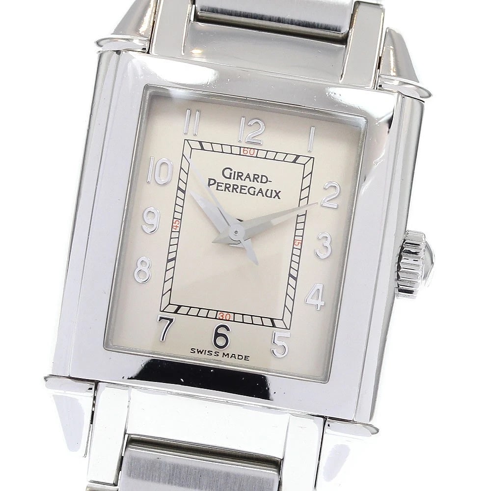 GIRARD PERREGAUX BEIGE DIAL HAND WINDING WATCH: GIRARD PERREGAUX beige Dial Hand Winding Watch Brand: GIRARD PERREGAUX Type/Style: Wristwatch Material: Band Material Stainless Steel, Case Material Stainless Steel Color: Dial Color beige Size: Case 