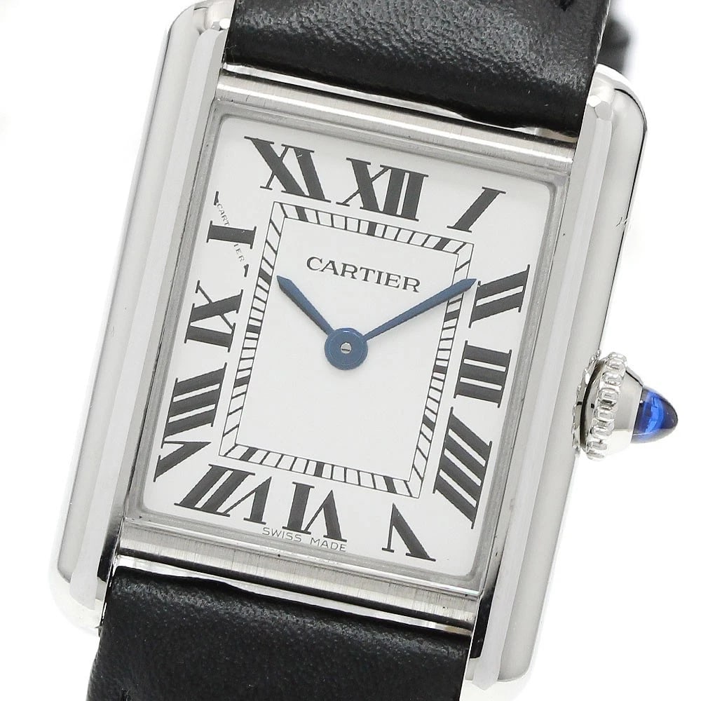 CARTIER TANK MUST SM SILVER DIAL QUARTZ WATCH: CARTIER Tank Must SM Silver Dial Quartz Watch Brand: CARTIER Type/Style: Wristwatch Material: Band Material leather, Case Material Stainless Steel Color: Dial Color Silver Size: Case Size About22mm (0