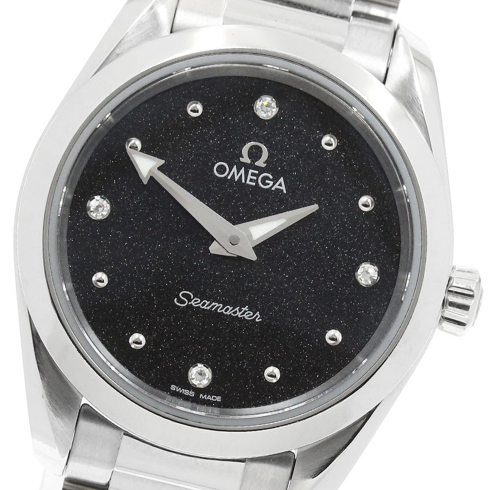 OMEGA SEAMASTER AQUA TERRA QUARTZ WATCH: OMEGA Seamaster Aqua Terra Quartz Watch Brand: OMEGA Type/Style: Wristwatch Material: Band Material Stainless Steel, Case Material Stainless Steel Color: Dial Color black Size: Case Size About28mm (1.