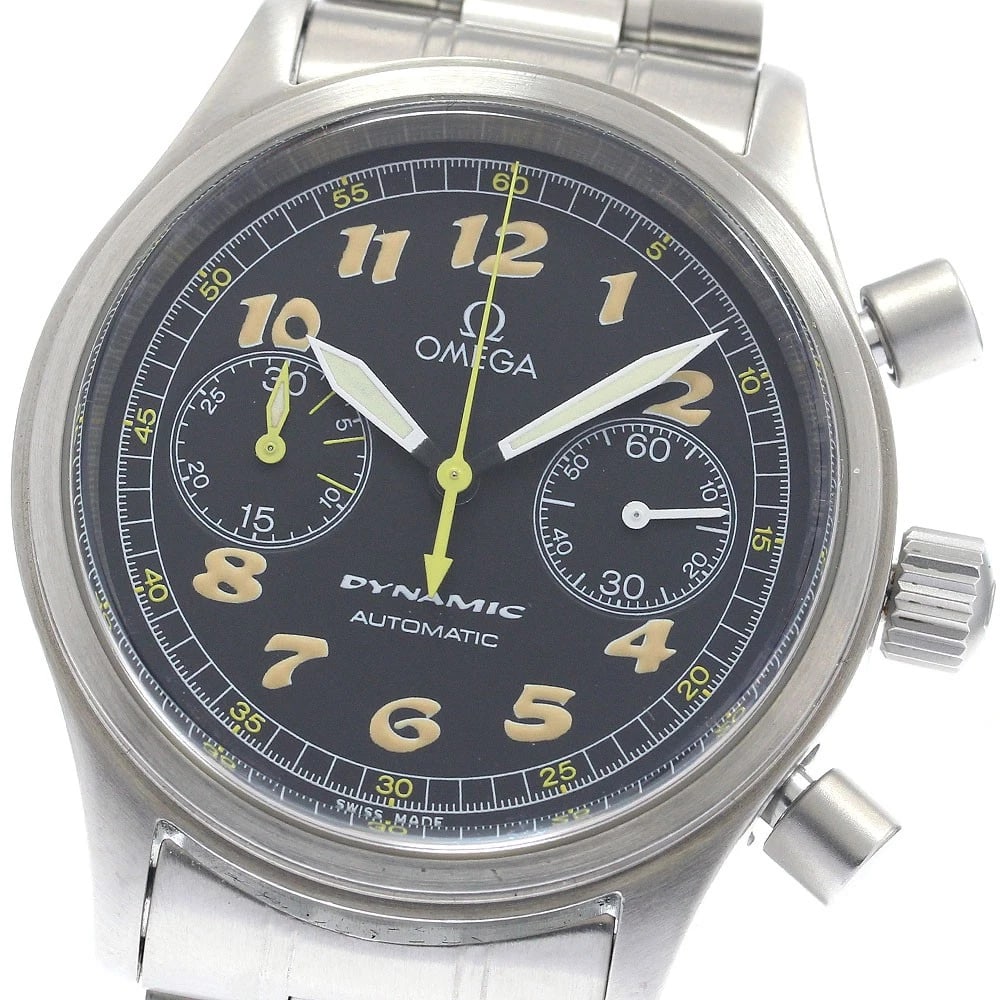 OMEGA DYNAMIC CHRONOGRAPH BLACK DIAL AUTOMATIC WATCH: OMEGA dynamic Chronograph black Dial Automatic Watch Brand: OMEGA Type/Style: Wristwatch Material: Band Material Stainless Steel, Case Material Stainless Steel Color: Dial Color black Size: Case Size