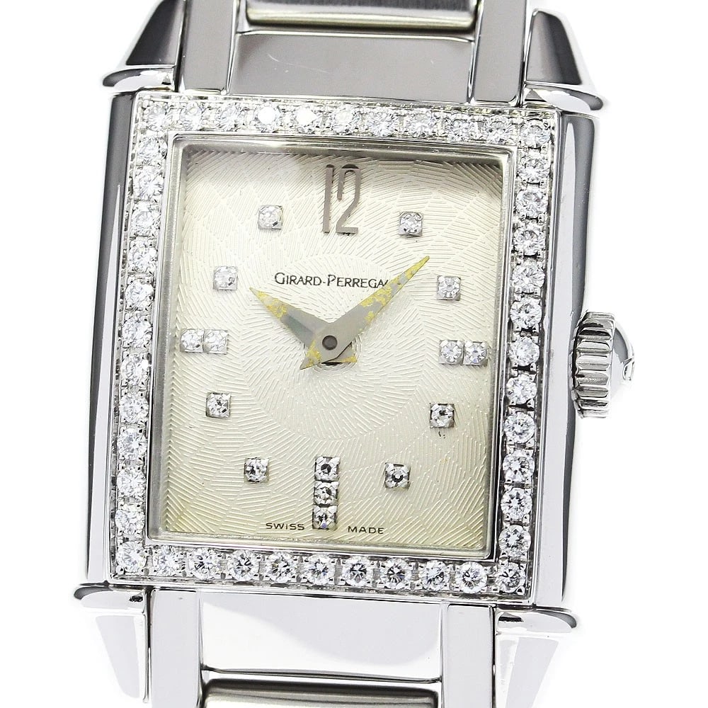 GIRARD PERREGAUX DIAMOND BEZEL SILVER DIAL QUARTZ WATCH: GIRARD PERREGAUX Diamond Bezel Silver Dial Quartz Watch Brand: GIRARD PERREGAUX Type/Style: Wristwatch Material: Band Material Stainless Steel, Case Material Stainless Steel Color: Dial Color Silver