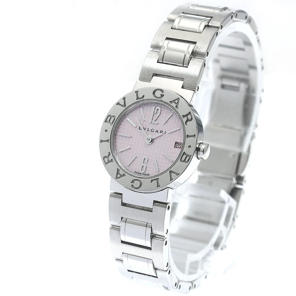 BVLGARI DATE PINK DIAL QUARTZ WATCH - 2