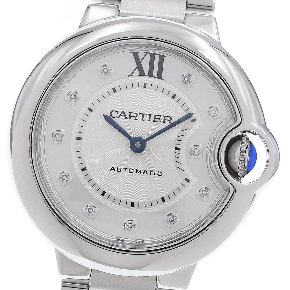 CARTIER BALLON BLEU DE CARTIER DIAMOND SILVER DIAL AT WATCH (1 of 4)