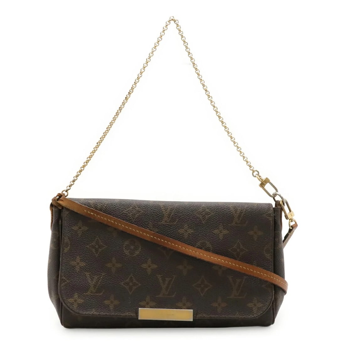 LOUIS VUITTON MONOGRAM FAVORITE MM SHOULDER BAG: LOUIS VUITTON Monogram Favorite MM Shoulder Bag Brand: Louis Vuitton Type/Style: Clutch bag, Shoulder bag Material: Monogram,Canvas Color: Brown Size: (HxWxD)16cm x 23.5cm x 4.5cm / 6.29'' x 9.25'' x 