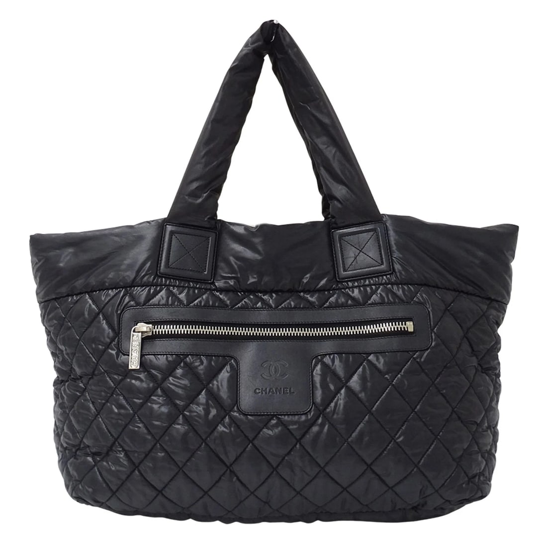 CHANEL COCO COCOON TOTE MM HANDBAG, , BLACK NYLON BAG (1 of 4)