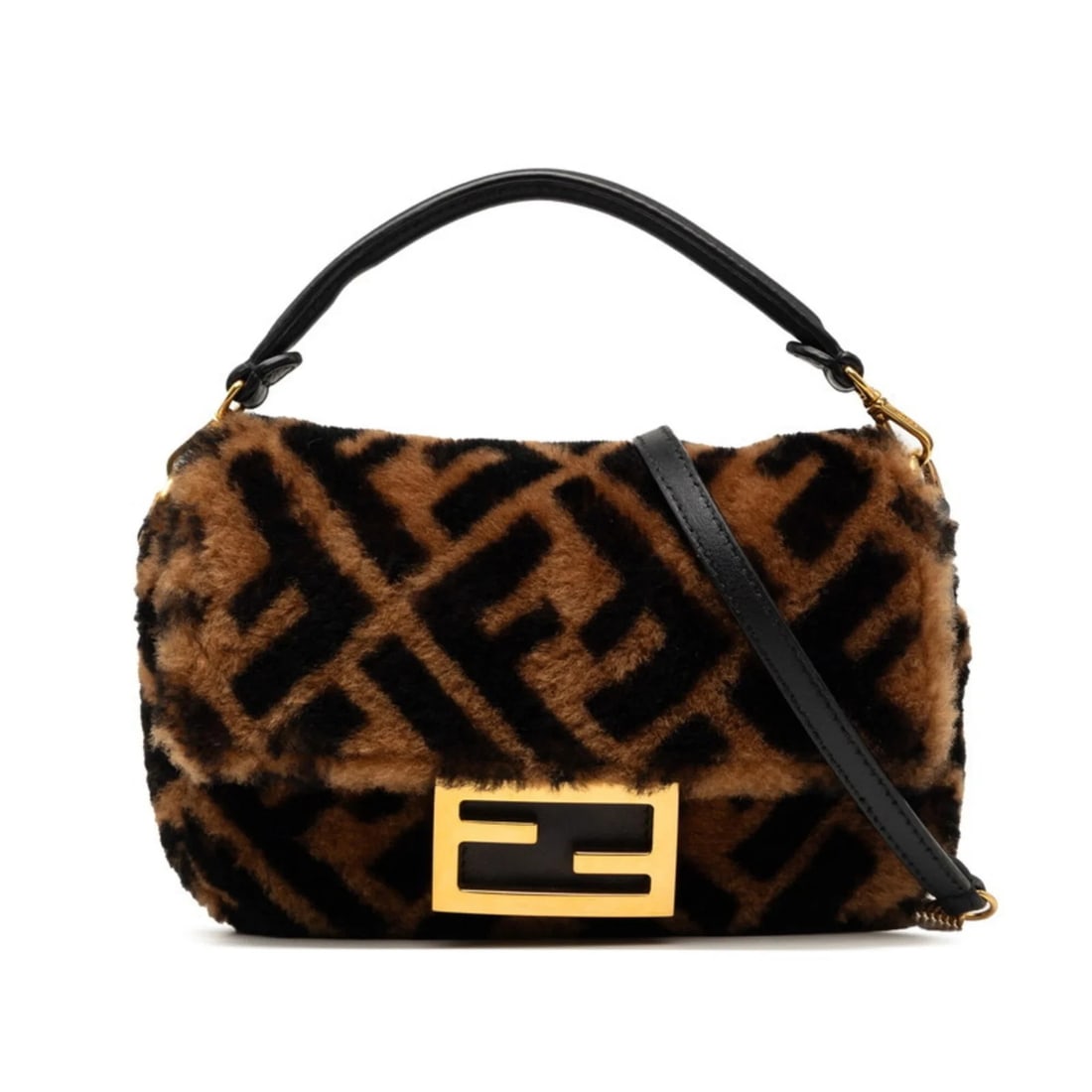 FENDI ZUCCA BAGUETTE MINI HANDBAG SHOULDER BAG 2WAY BROWN: Fendi Zucca Baguette Mini Handbag Shoulder Bag 2WAY Brown Brand: Fendi Type/Style: Handbag, Shoulder bag Material: Leather Color: Brown Size: (HxWxD) 12cm x 19cm x 5cm / 4.72'' x 7.48'' x 1.96'' Handl