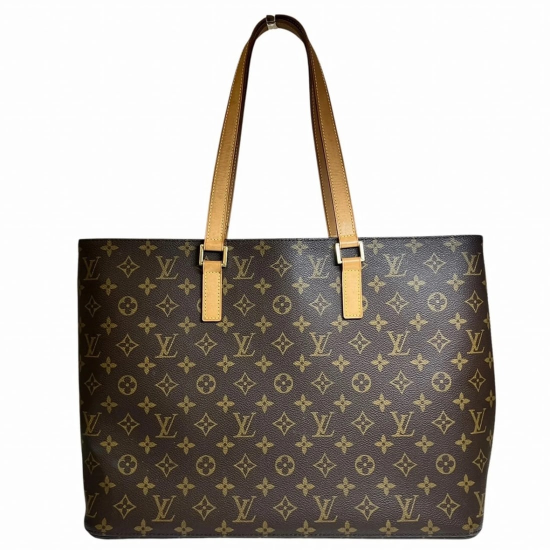 LOUIS VUITTON LUCO TOTE BAG, MONOGRAM LEATHER: Louis Vuitton Luco Tote Bag, Monogram Leather Brand: Louis Vuitton Type/Style: Tote bag Material: Monogram , Canvas , PVC , Coated canvas , Leather Color: Brown Size: (HxWxD) 30cm x 42cm x 10cm / 11.8