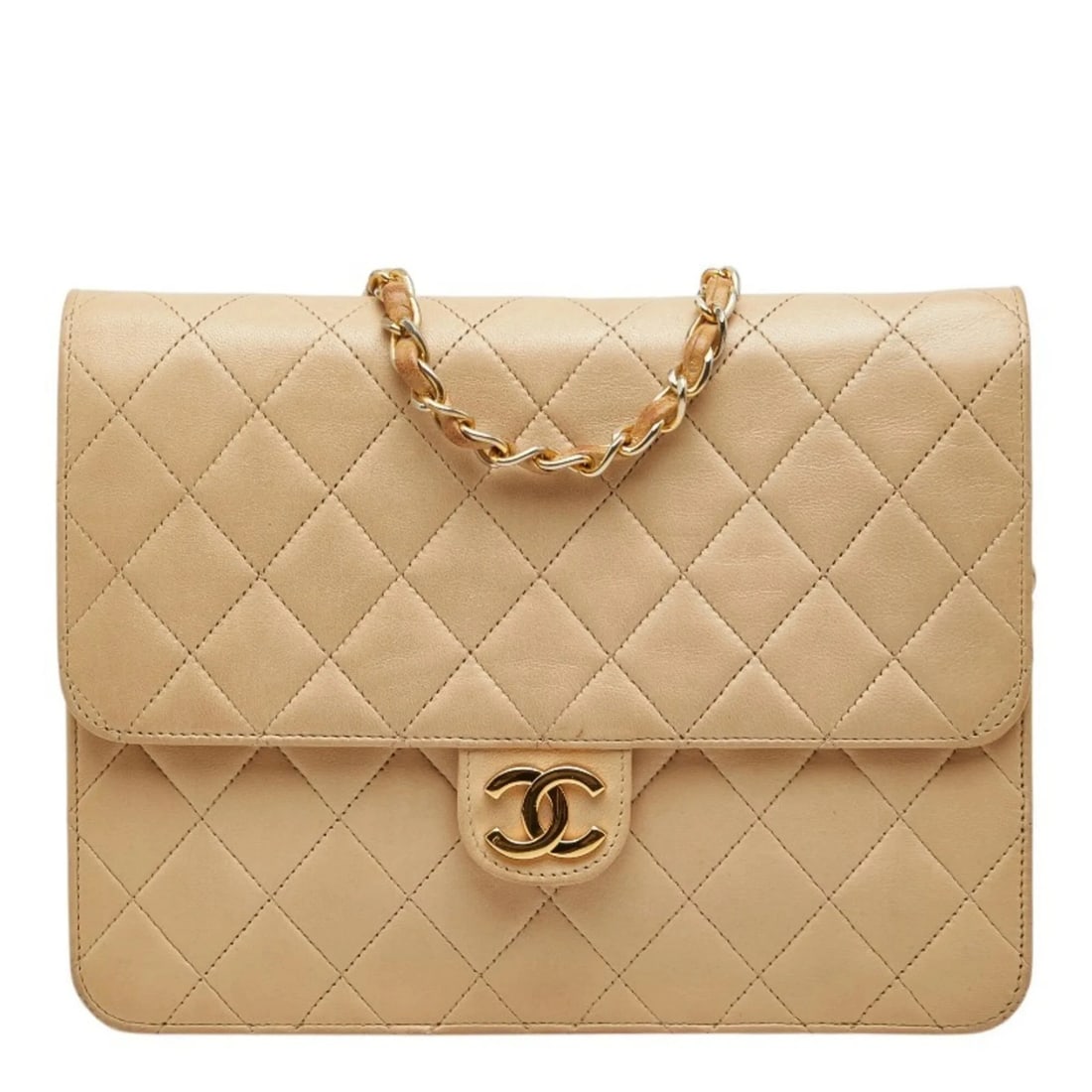CHANEL COCO MARK MATELASSE CHAIN SHOULDER BAG, BEIGE LEATHER: Chanel Coco Mark Matelasse Chain Shoulder Bag, Beige Leather Brand: Chanel Type/Style: Shoulder bag Material: Leather Color: Beige Size: (HxWxD) 17cm x 22cm x 3cm / 6.69'' x 8.66'' x 1.18'' Access