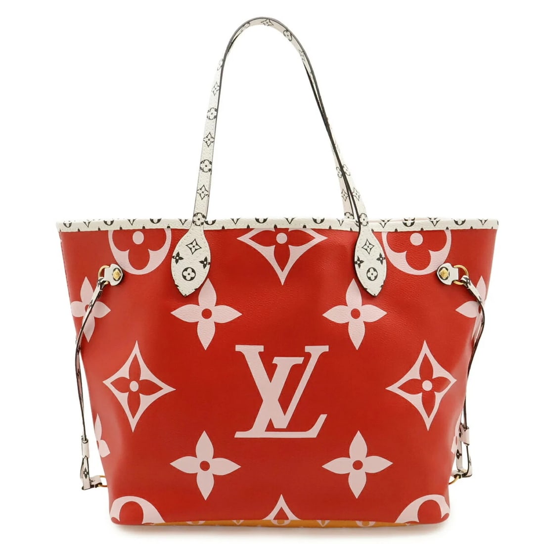 LOUIS VUITTON MONOGRAM GIANT NEVERFULL MM TOTE BAG: LOUIS VUITTON Monogram Giant Neverfull MM Tote Bag Brand: Louis Vuitton Type/Style: Shoulder bag, Tote bag Material: Monogram Color: Monogram, Multi-color, Pink, Red Size: (HxWxD) 28.5cm x 15cm / 11.2