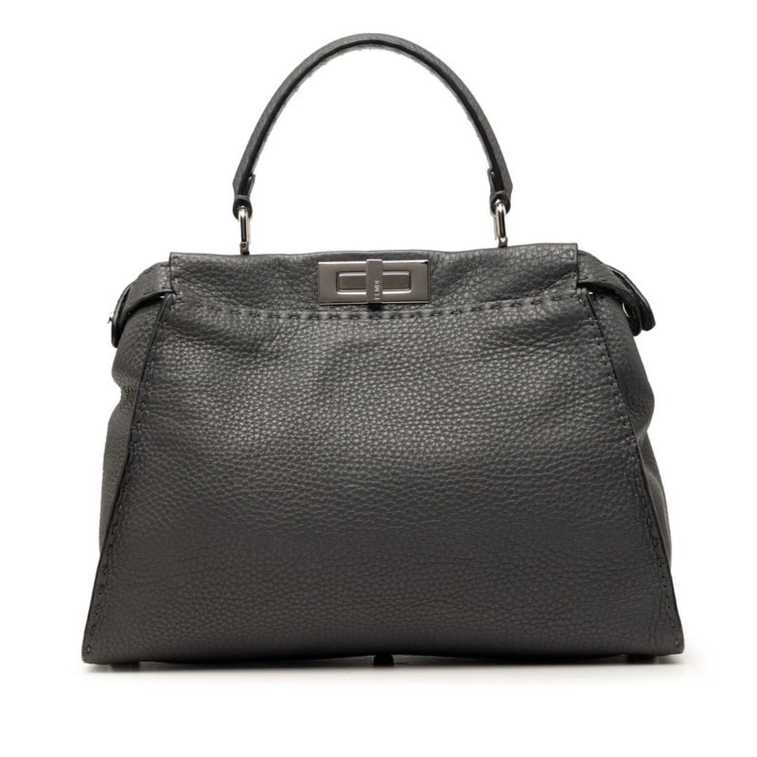 FENDI SELLERIA PEEKABOO MEDIUM HANDBAG GRAY LEATHER .: Fendi Selleria Peekaboo Medium Handbag Gray Leather . Brand: Fendi Type/Style: Handbag Material: Leather Color: Gray Size: (HxWxD)24cm x 33.5cm x 10cm / 9.44'' x 13.18'' x 3.93'' Accessories: None