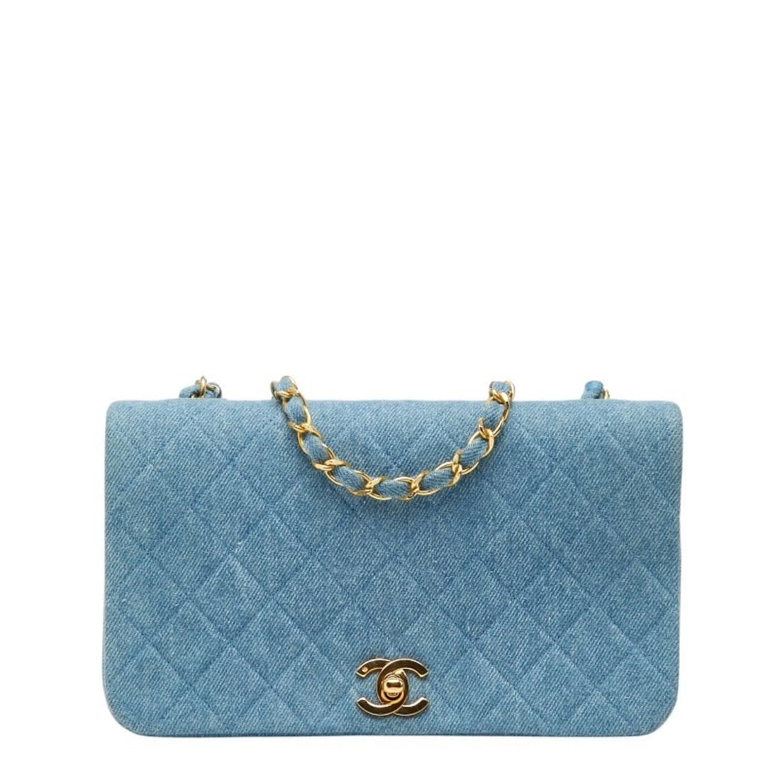 CHANEL COCO MARK MATELASSE CHAIN SHOULDER BAG BLUE DENIM: CHANEL Coco Mark Matelasse Chain Shoulder Bag Blue Denim Brand: Chanel Type/Style: Shoulder bag Material: Denim Color: Blue Size: (HxWxD)13cm x 23cm x 7cm / 5.11'' x 9.05'' x 2.75'' Accessories: N