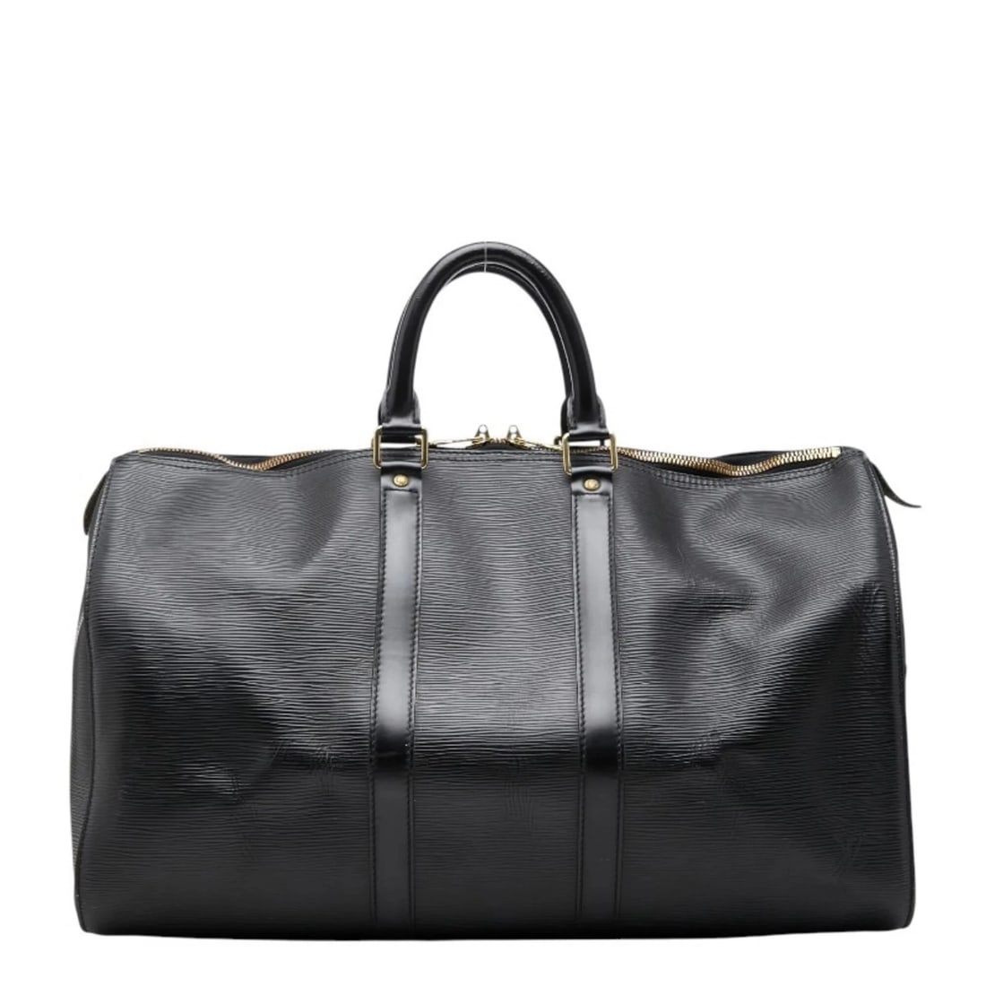 LOUIS VUITTON EPI KEEPALL 45 BOSTON BAG BLACK NOIR LEATHER (1 of 9)
