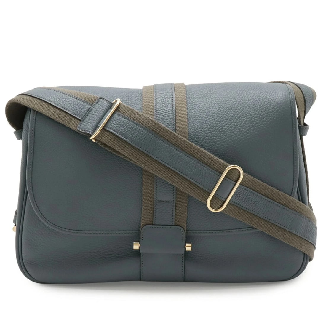 HERMES BOUR LANG SHOULDER BAG, TAURILLON CLEMENCE LEATHER: HERMES Bour Lang Shoulder Bag, Taurillon Clemence Leather Brand: Hermes Type/Style: Shoulder bag Material: Taurillon clemence leather Color: Light gray Size: (HxWxD) 24cm x 35cm x 12.5cm / 9.44'' x 13