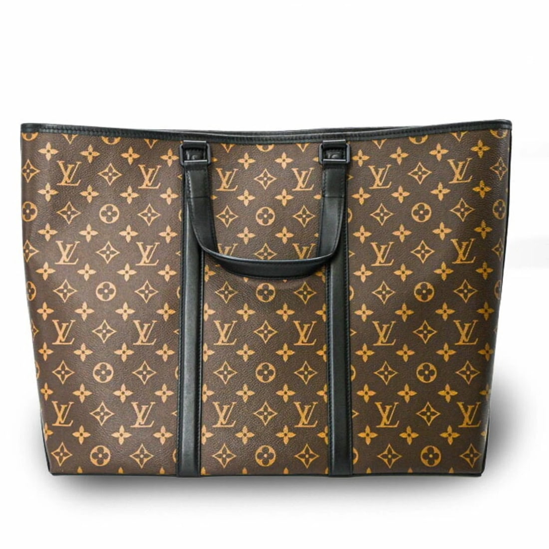 LOUIS VUITTON MONOGRAM MACASSAR WEEKEND TOTE BAG GM & (1 of 6)