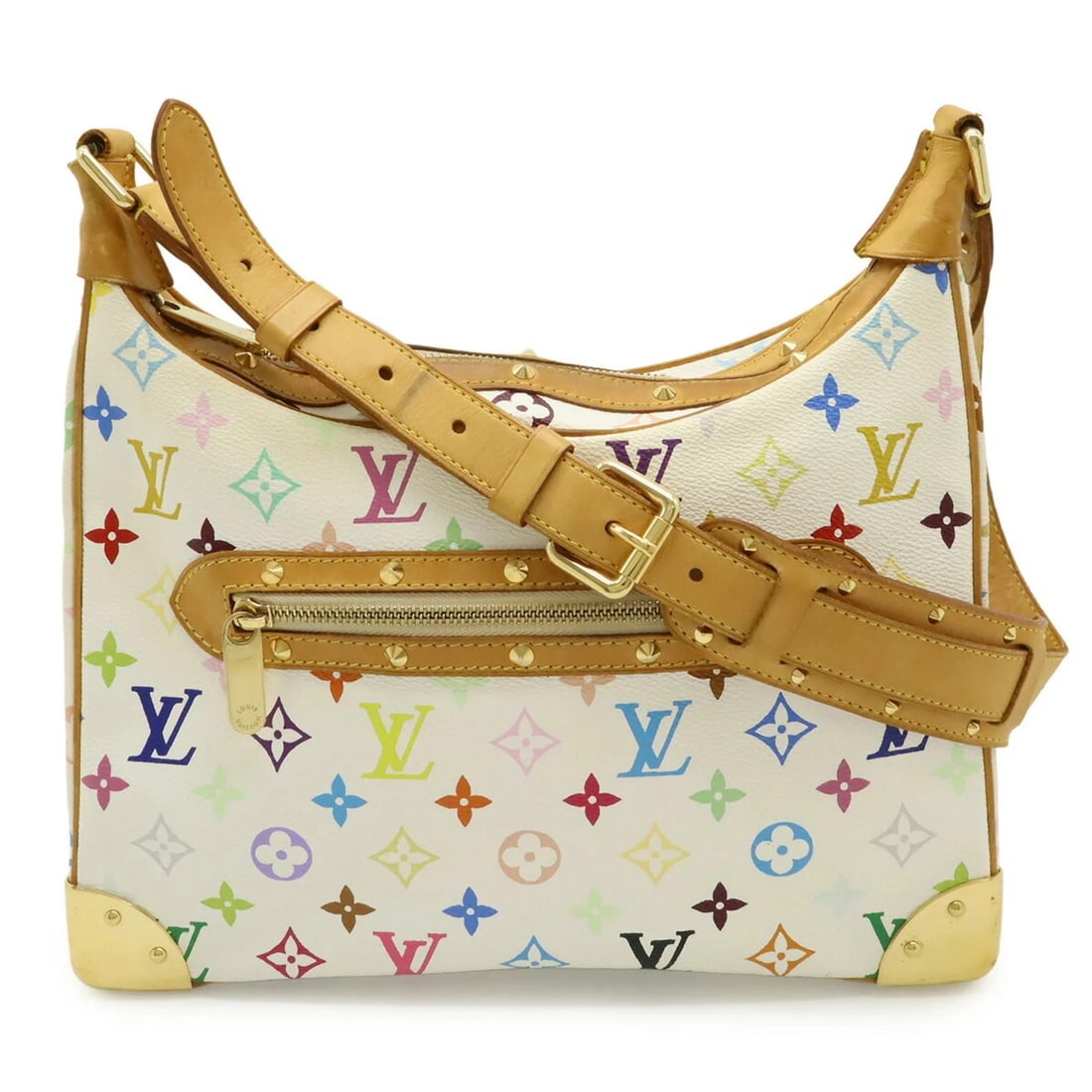 LOUIS VUITTON MONOGRAM MULTICOLORE BOULOGNE SHOULDER BAG: LOUIS VUITTON Monogram Multicolore Boulogne Shoulder Bag Brand: Louis Vuitton Type/Style: Shoulder bag Material: Monogram multicolor Color: Blanc, Monogram, Multi-color Size: (HxWxD) 18.5cm x 30.5cm x