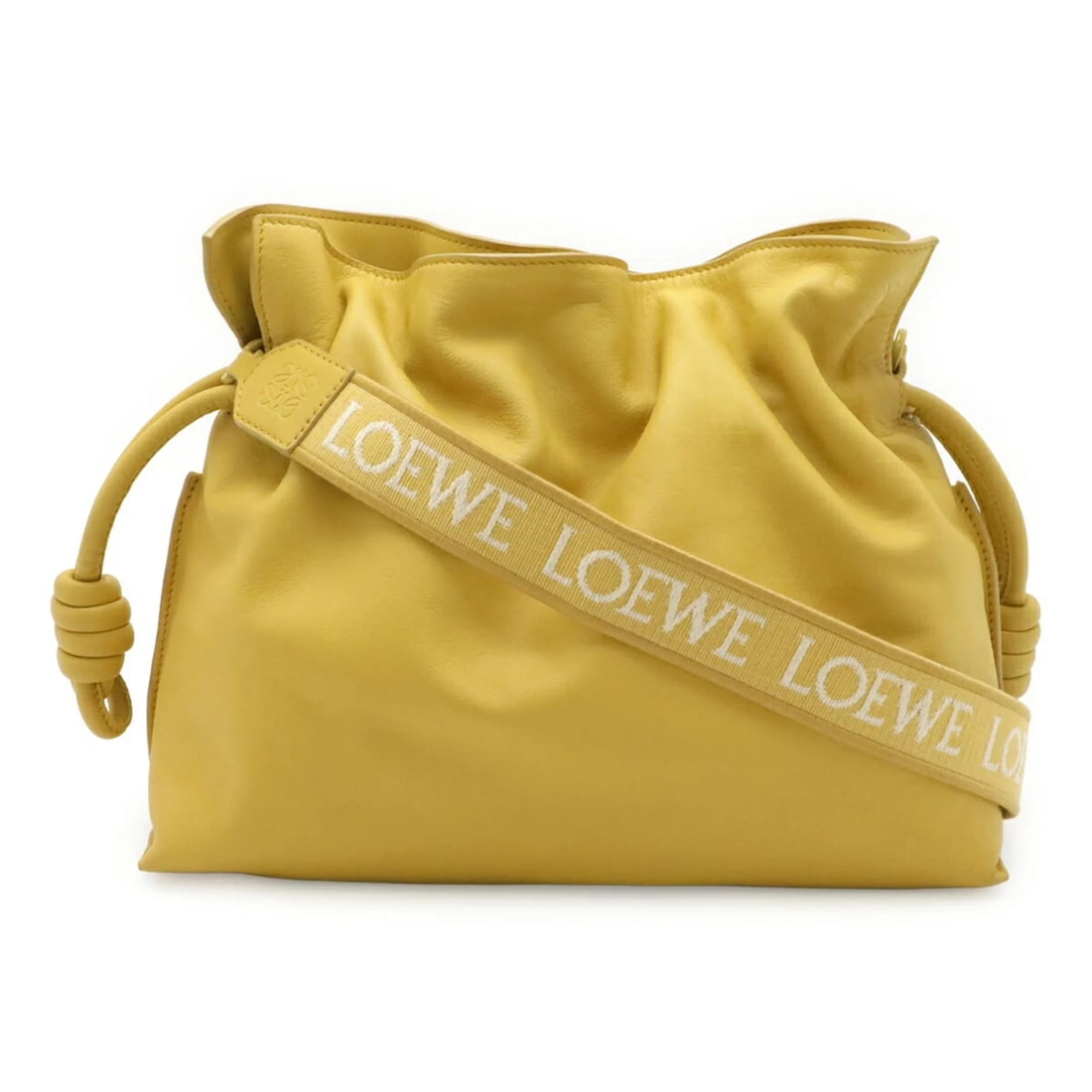 LOEWE FLAMENCO CLUTCH NANO POCHETTE SHOULDER BAG, NAPPA CALF LEATHER: LOEWE Flamenco Clutch Nano Pochette Shoulder Bag, Nappa Calf Leather Brand: Loewe Type/Style: Pochette, Shoulder bag Material: Nappa Leather,Leather Color: Yellow Size: (HxWxD)25cm x 29.5cm x 11cm / 9