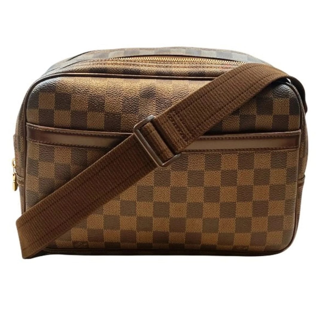 LOUIS VUITTON DAMIER REPORTER PM HANDBAG SHOULDER BAG: Louis Vuitton Damier Reporter PM Handbag Shoulder Bag Brand: Louis Vuitton Type/Style: Handbag, Shoulder bag Material: None Color: Brown Size: (HxWxD)19cm x 28cm x 13cm / 7.48'' x 11.02'' x 5.11''