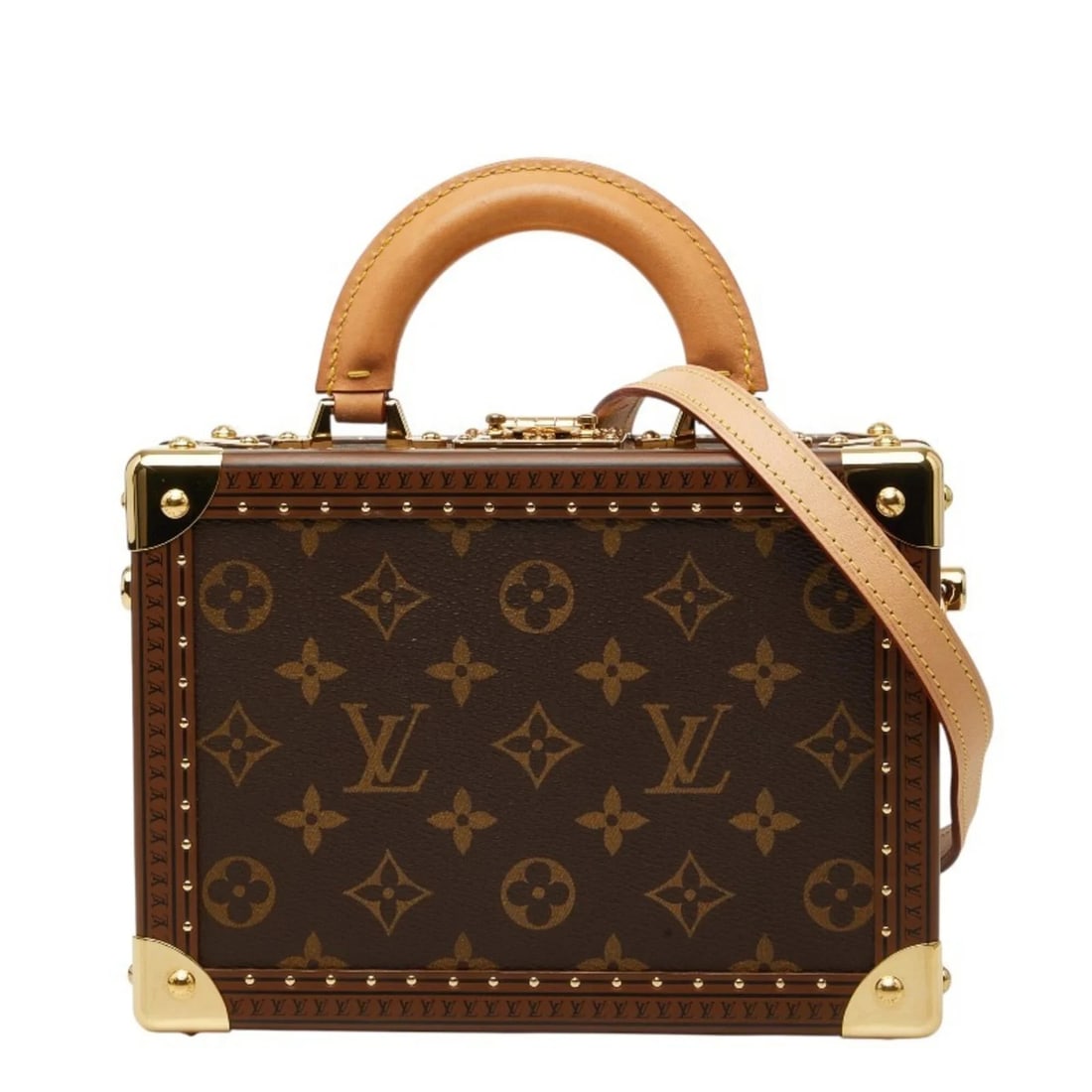 LOUIS VUITTON MONOGRAM PETITE VALISE MINI TRUNK HANDBAG SHOULDER BAG (1 of 7)