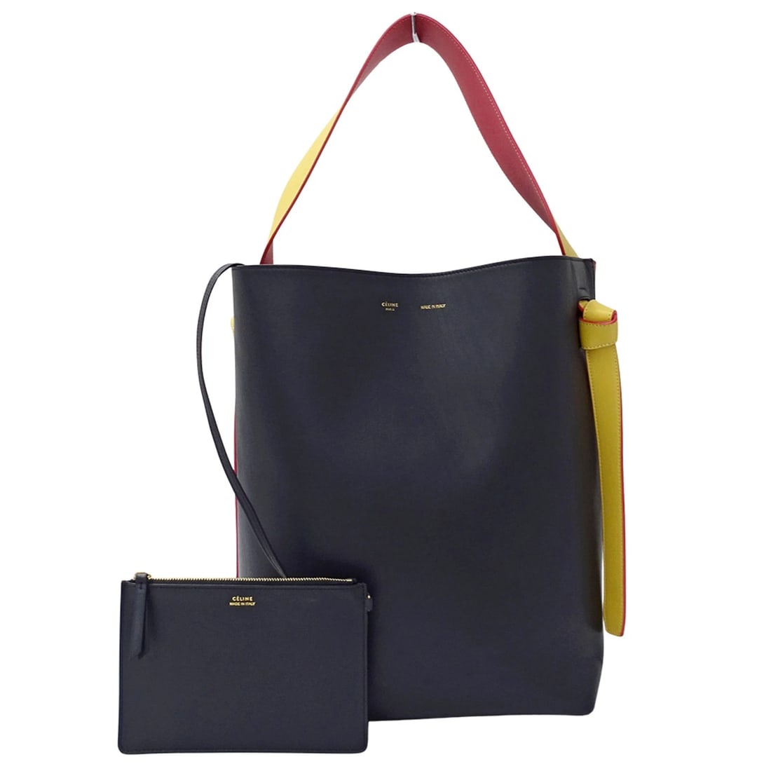 CELINE HANDBAG FOR WOMEN, BRAND NAME TOTE BAG, SHOULDER LEATHER: CELINE handbag for women, brand name tote bag, shoulder leather Brand: Celine Type/Style: Handbag, Pouch, Shoulder bag, Tote bag Material: Leather Color: Navy,Orange Size: (HxWxD)36.5cm x 26cm x 12cm 