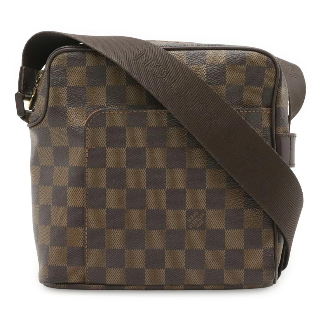 LOUIS VUITTON DAMIER OLAF PM SHOULDER BAG POCHETTE: LOUIS VUITTON Damier Olaf PM Shoulder Bag Pochette Brand: Louis Vuitton Type/Style: Pochette, Shoulder bag Material: PVC , Damier Canvas Color: Brown, Damier Canvas Size: (HxWxD) 19.5cm x 19.5cm x 8.5