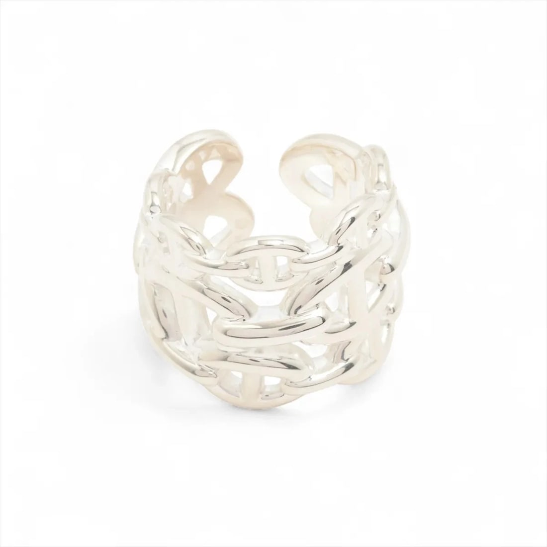 HERMES RING 925 1SILVER: Hermes Ring 925 1Silver Brand: Hermes Type/Style: Ring Material: 925 Color: Silver Size: 6.25 - 6.5 US Accessories: None Accessories Notice: When purchasing pre-owned goods, please refer to the