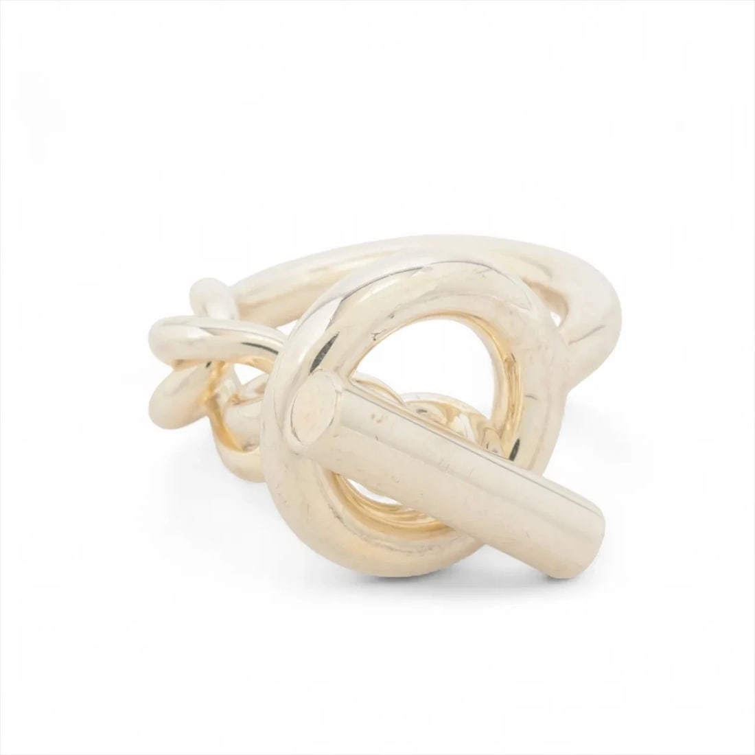 HERMES CROISETTE PM RING: Hermes Croisette PM Ring Brand: Hermes Type/Style: Ring Material: 925 Color: Silver Size: 6.25 - 6.5 US Accessories: None Accessories Notice: When purchasing pre-owned goods, please refer to the