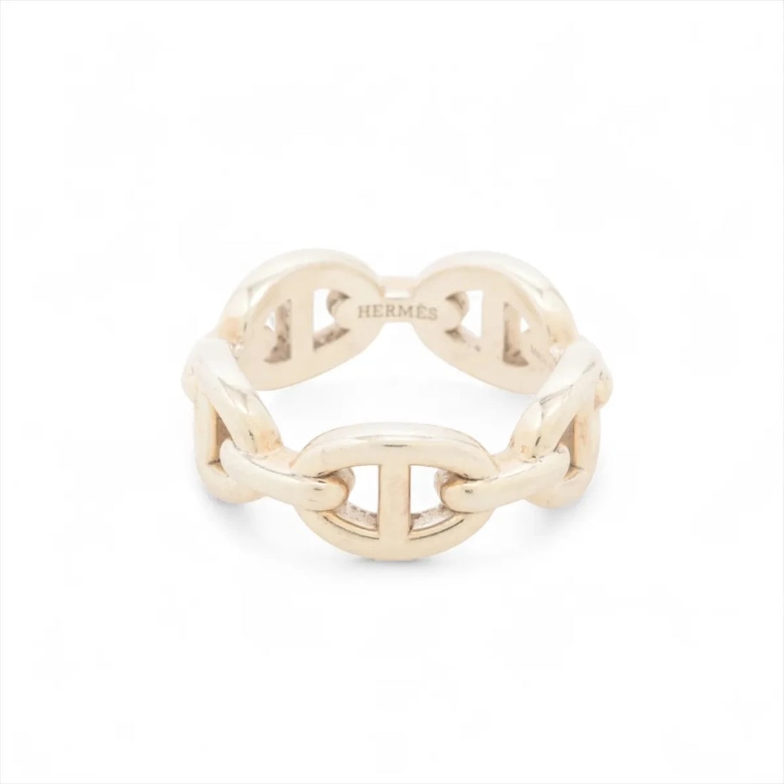 HERMES RING 925 SILVER: Hermes Ring 925 Silver Brand: Hermes Type/Style: Ring Material: 925 Color: Silver Size: 6US Accessories: None Accessories Notice: When purchasing pre-owned goods, please refer to the photos of the