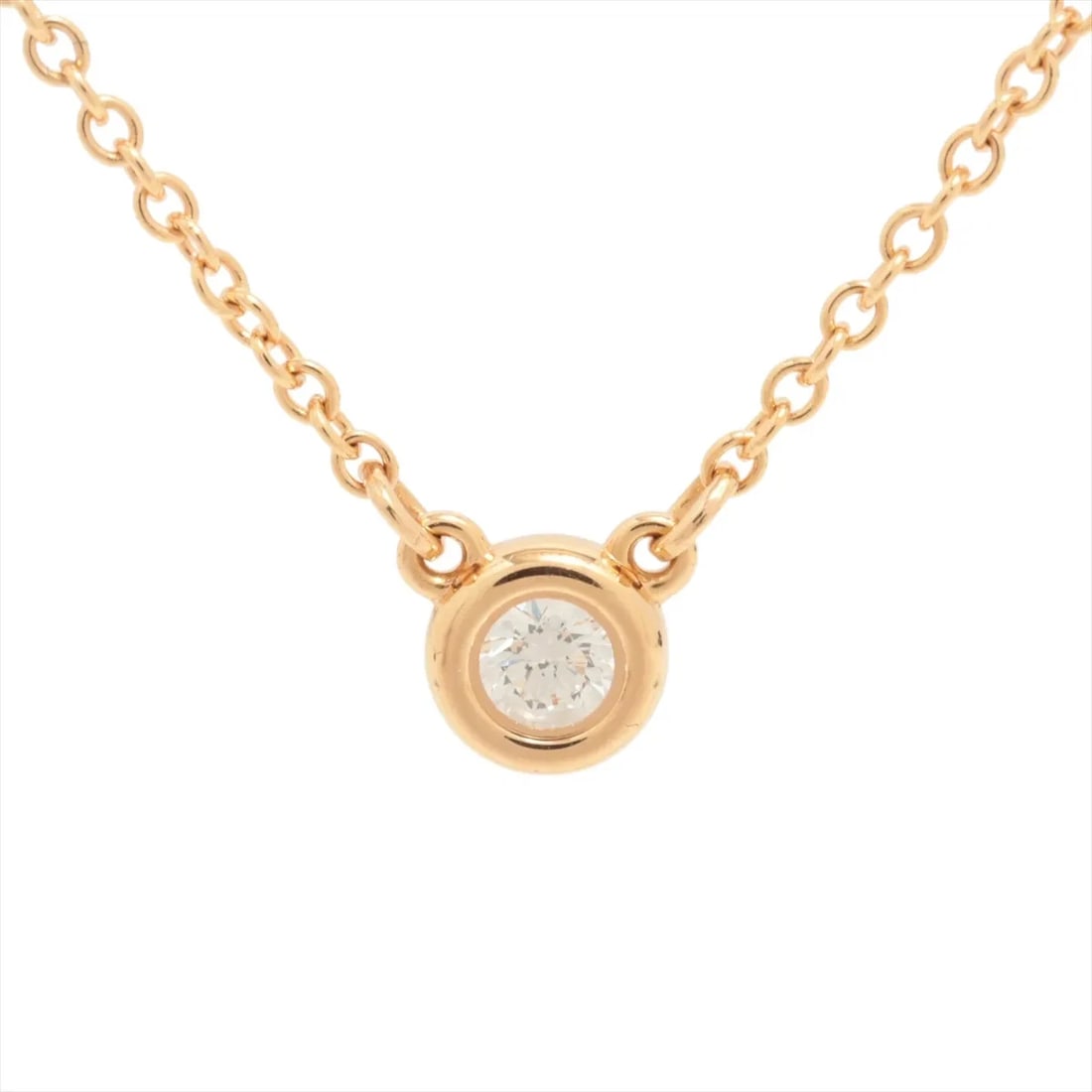 TIFFANY BY THE YARD DIAMOND NECKLACE: Tiffany By the Yard diamond Necklace Brand: Tiffany Type/Style: Necklace Material: 750(PG) Color: pink gold Size: Chain length:41.3cm Accessories: None Accessories Notice: When purchasing pre-owned