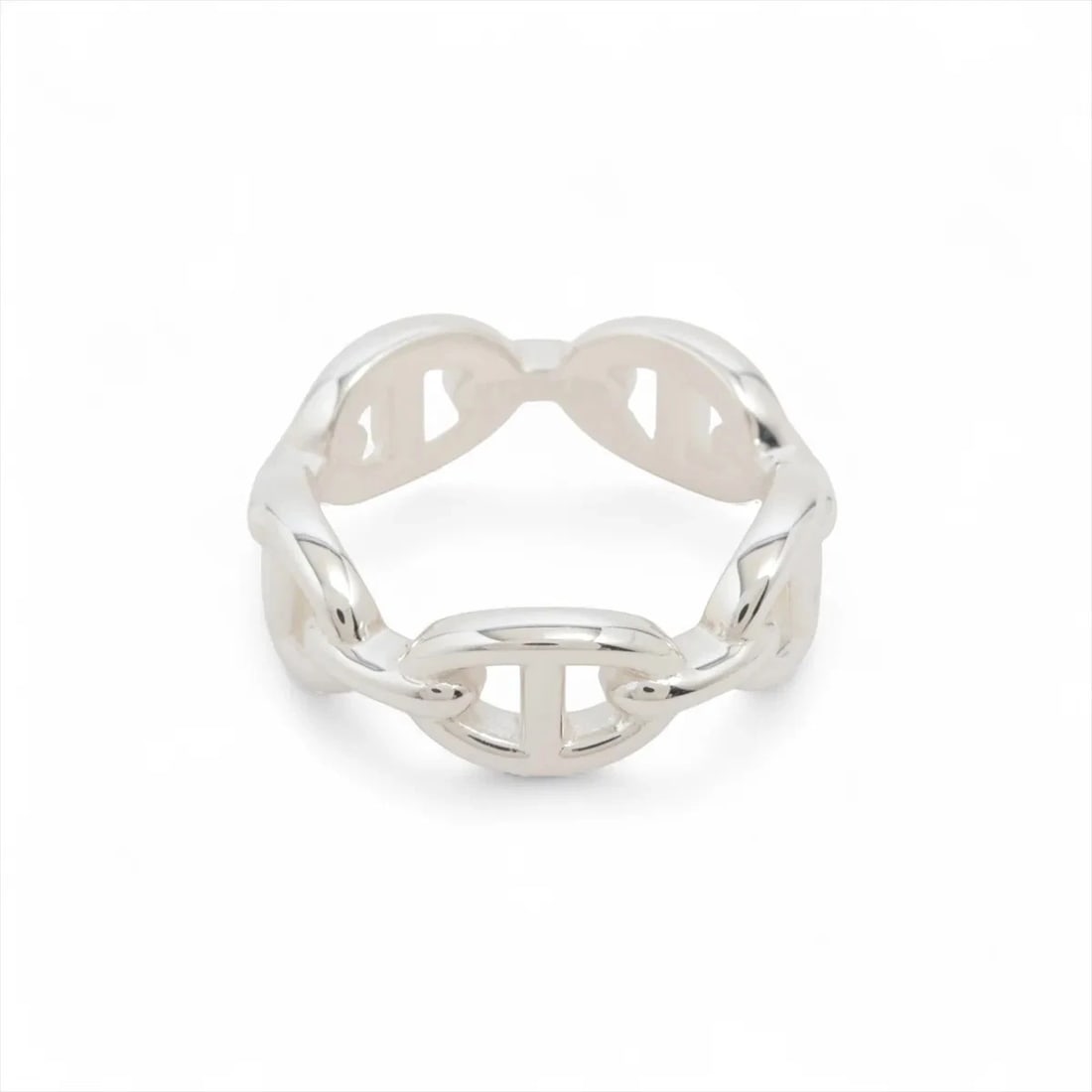 HERMES RING 925 SILVER: Hermes Ring 925 Silver Brand: Hermes Type/Style: Ring Material: 925 Color: Silver Size: 6 US Accessories: None Accessories Notice: When purchasing pre-owned goods, please refer to the photo