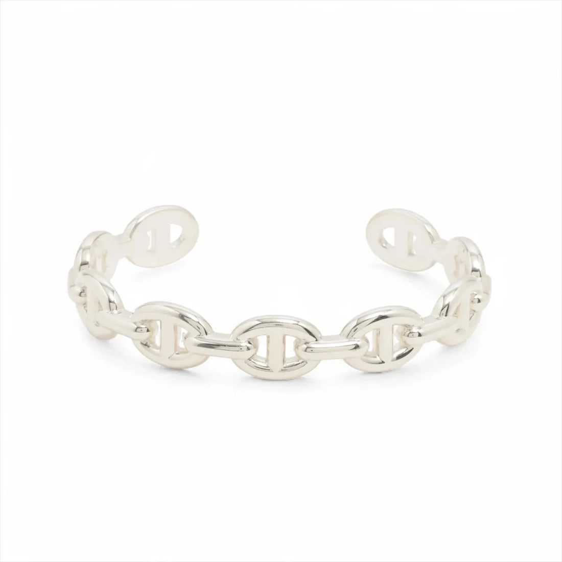 HERMES BANGLE 925 SILVER: Hermes Bangle 925 Silver Brand: Hermes Type/Style: Bracelet Material: 925 Color: Silver Size: Bracelet length:15cm Accessories: None Accessories Notice: When purchasing pre-owned goods, pl