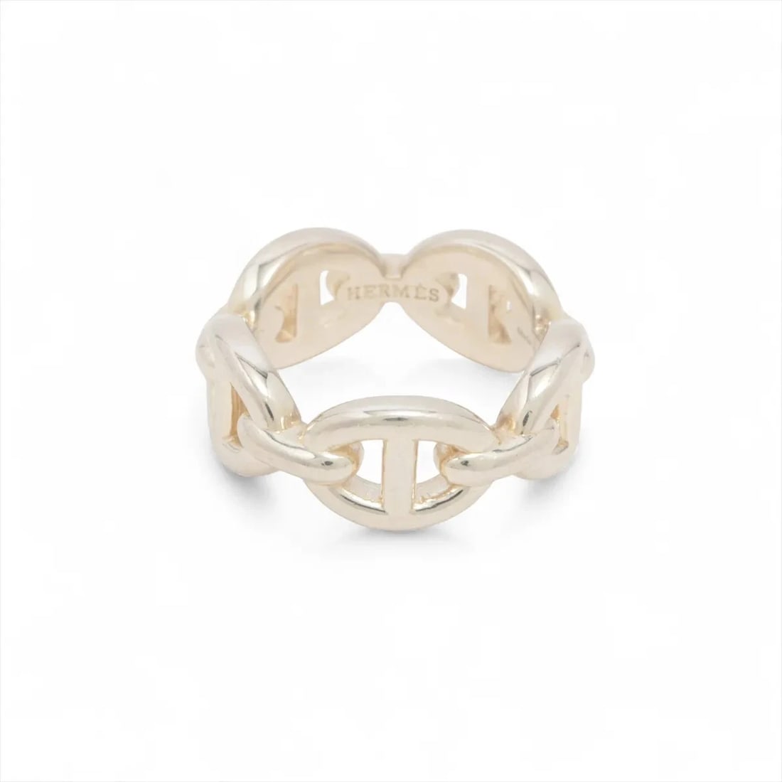 HERMES RING 925 SILVER: Hermes Ring 925 Silver Brand: Hermes Type/Style: Ring Material: 925 Color: Silver Size: 4 US Accessories: None Accessories Notice: When purchasing pre-owned goods, please refer to the photos of the