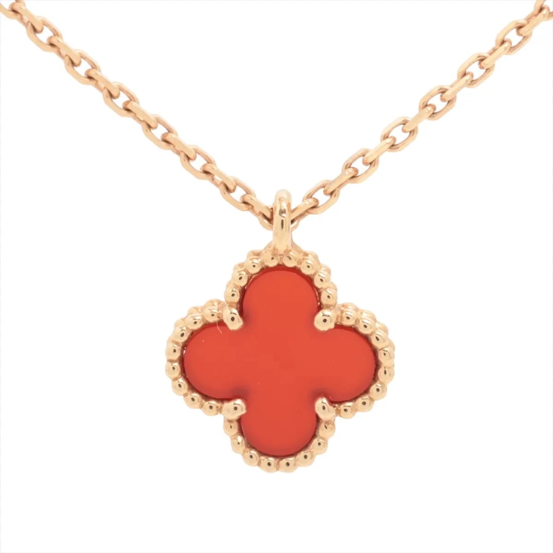 VAN CLEEF & ARPELS NECKLACE 750(PG): Van Cleef & Arpels Necklace 750(PG) Brand: Van Cleef & Arpels Type/Style: Necklace Material: 750(PG) Color: Pink Gold Size: Chain length:40.4cm Accessories: None Accessories Notice: When purchasing