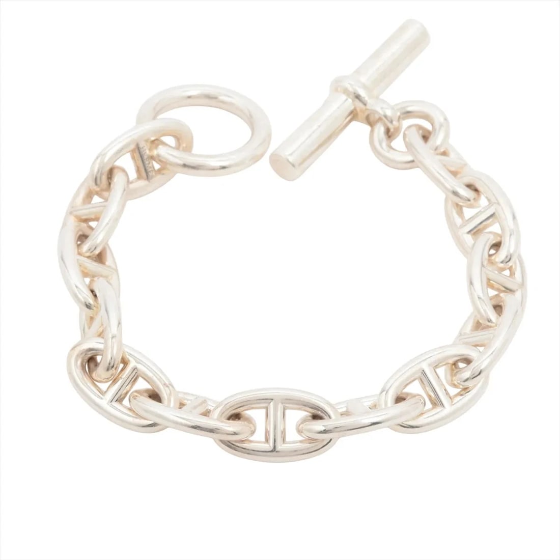 HERMES BRACELET 925 SILVER: Hermes Bracelet 925 Silver Brand: Hermes Type/Style: Bracelet Material: 925 Color: Silver Size: Bracelet length:17cm Accessories: None Accessories Notice: When purchasing pre-owned goods, please
