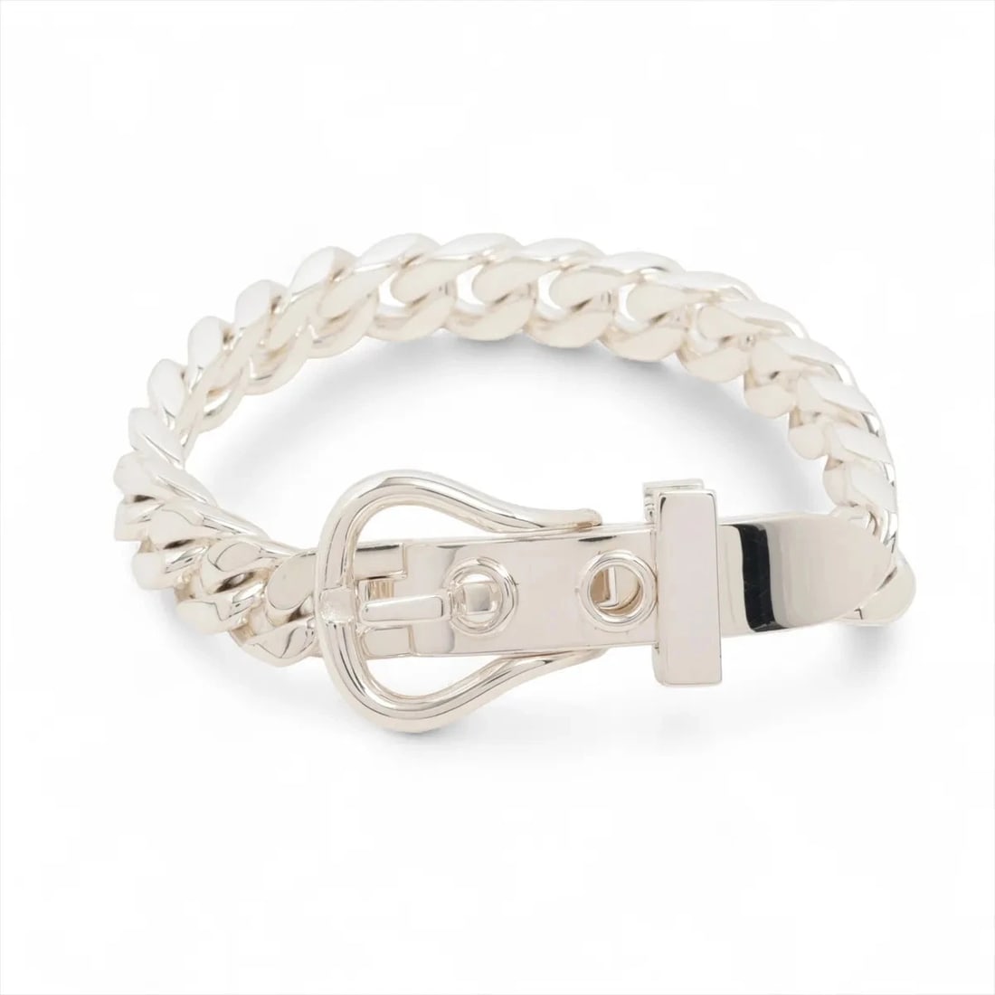 HERMES BOUCLES SERIE BRACELET ST 925: Hermes Boucles Serie Bracelet ST 925 Brand: Hermes Type/Style: Bracelet Material: 925 Color: Silver Size: Bracelet length:16.5cm Accessories: None Accessories Notice: When purchasing pre-owned goods,